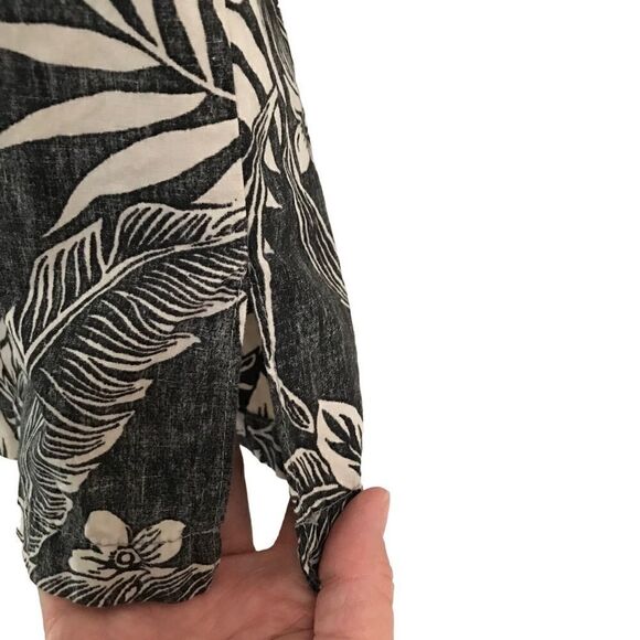 Vintage Cooke Street button up black & creamHawaiian print shirt M - Picture 6 of 6